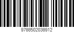 Código de barras (EAN, GTIN, SKU, ISBN): '9788502038912'
