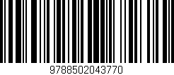 Código de barras (EAN, GTIN, SKU, ISBN): '9788502043770'
