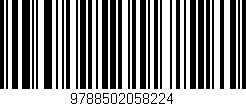 Código de barras (EAN, GTIN, SKU, ISBN): '9788502058224'