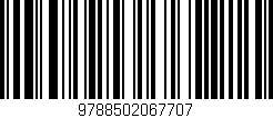 Código de barras (EAN, GTIN, SKU, ISBN): '9788502067707'