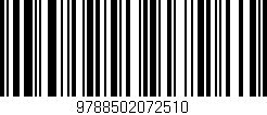 Código de barras (EAN, GTIN, SKU, ISBN): '9788502072510'
