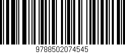 Código de barras (EAN, GTIN, SKU, ISBN): '9788502074545'