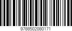 Código de barras (EAN, GTIN, SKU, ISBN): '9788502080171'