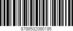 Código de barras (EAN, GTIN, SKU, ISBN): '9788502080195'