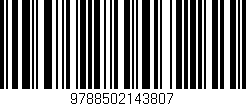 Código de barras (EAN, GTIN, SKU, ISBN): '9788502143807'