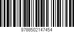 Código de barras (EAN, GTIN, SKU, ISBN): '9788502147454'