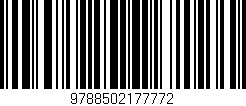 Código de barras (EAN, GTIN, SKU, ISBN): '9788502177772'