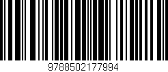 Código de barras (EAN, GTIN, SKU, ISBN): '9788502177994'