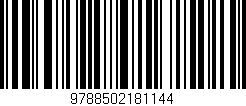 Código de barras (EAN, GTIN, SKU, ISBN): '9788502181144'