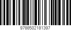 Código de barras (EAN, GTIN, SKU, ISBN): '9788502181397'