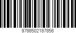 Código de barras (EAN, GTIN, SKU, ISBN): '9788502187856'