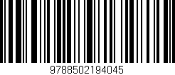 Código de barras (EAN, GTIN, SKU, ISBN): '9788502194045'
