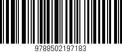Código de barras (EAN, GTIN, SKU, ISBN): '9788502197183'