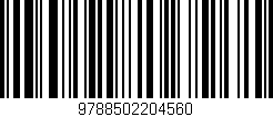 Código de barras (EAN, GTIN, SKU, ISBN): '9788502204560'