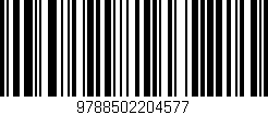 Código de barras (EAN, GTIN, SKU, ISBN): '9788502204577'