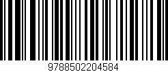 Código de barras (EAN, GTIN, SKU, ISBN): '9788502204584'