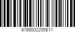 Código de barras (EAN, GTIN, SKU, ISBN): '9788502205611'