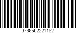 Código de barras (EAN, GTIN, SKU, ISBN): '9788502221192'