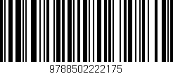 Código de barras (EAN, GTIN, SKU, ISBN): '9788502222175'