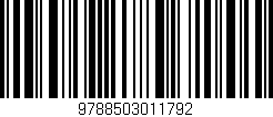 Código de barras (EAN, GTIN, SKU, ISBN): '9788503011792'