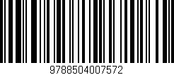Código de barras (EAN, GTIN, SKU, ISBN): '9788504007572'