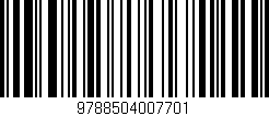 Código de barras (EAN, GTIN, SKU, ISBN): '9788504007701'