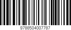 Código de barras (EAN, GTIN, SKU, ISBN): '9788504007787'