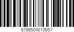 Código de barras (EAN, GTIN, SKU, ISBN): '9788504010657'
