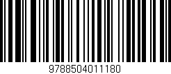 Código de barras (EAN, GTIN, SKU, ISBN): '9788504011180'