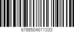 Código de barras (EAN, GTIN, SKU, ISBN): '9788504011333'