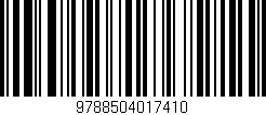 Código de barras (EAN, GTIN, SKU, ISBN): '9788504017410'