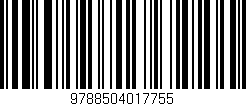 Código de barras (EAN, GTIN, SKU, ISBN): '9788504017755'