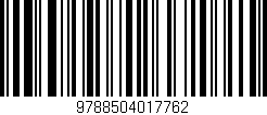 Código de barras (EAN, GTIN, SKU, ISBN): '9788504017762'