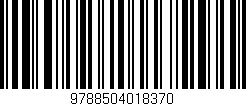 Código de barras (EAN, GTIN, SKU, ISBN): '9788504018370'