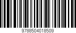 Código de barras (EAN, GTIN, SKU, ISBN): '9788504018509'