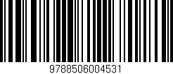 Código de barras (EAN, GTIN, SKU, ISBN): '9788506004531'