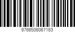 Código de barras (EAN, GTIN, SKU, ISBN): '9788508067183'