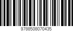 Código de barras (EAN, GTIN, SKU, ISBN): '9788508070435'