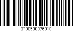 Código de barras (EAN, GTIN, SKU, ISBN): '9788508076918'