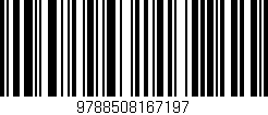 Código de barras (EAN, GTIN, SKU, ISBN): '9788508167197'