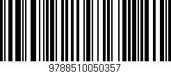 Código de barras (EAN, GTIN, SKU, ISBN): '9788510050357'