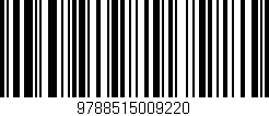 Código de barras (EAN, GTIN, SKU, ISBN): '9788515009220'