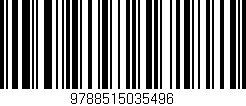 Código de barras (EAN, GTIN, SKU, ISBN): '9788515035496'