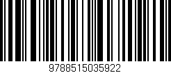 Código de barras (EAN, GTIN, SKU, ISBN): '9788515035922'