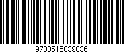 Código de barras (EAN, GTIN, SKU, ISBN): '9788515039036'