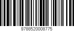 Código de barras (EAN, GTIN, SKU, ISBN): '9788520008775'