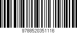 Código de barras (EAN, GTIN, SKU, ISBN): '9788520351116'