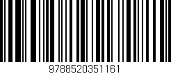 Código de barras (EAN, GTIN, SKU, ISBN): '9788520351161'