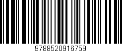 Código de barras (EAN, GTIN, SKU, ISBN): '9788520916759'