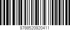 Código de barras (EAN, GTIN, SKU, ISBN): '9788520920411'